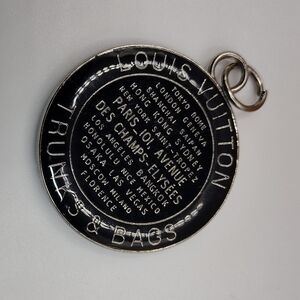 Authentic Louis Vuitton Black & Silver Trunks & Bags Charm